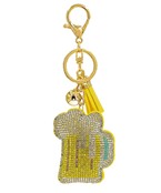  Beer Crystal Pave Key Chain
