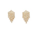  Brass Mini CZ Tassel Earrings