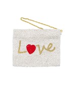  Beaded LOVE Coin Pouch w/Chain