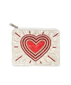  Sequin & Beaded Heart Coin Pouch