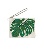  Beaded Leaf Coin Pouch