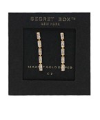  Baguette CZ Linear Earrings