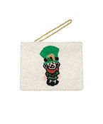 St. Patrick's Day Beaded Leprechaun Pouch with Cha