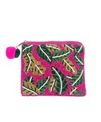  Multi Leaf Beaded Coin Pouch