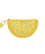  Lemon Beaded Coin Pouch