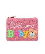  WELCOME BABY Beaded Coin Pouch