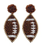  Beaded Football Earrings