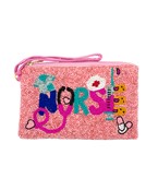  NURSE Seed Bead Coin Pouch