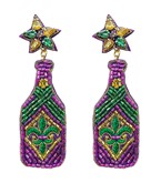  Mardi Gras Champagne Earrings