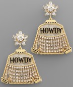  HOWDY Crystal Jacket Earrings