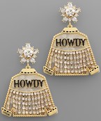 HOWDY Crystal Jacket Earrings