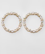  Baguette Beads Circle Earrings