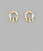  Crescent Circle Studs