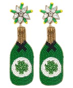  ST. Patrick's Day Bottle Earrings