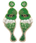  ST.Patrick's Cocktail Glass Earrings