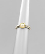  Pearl Charm Cable Ring