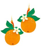  Orange Acrylic Earrings