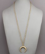  Crescent Horn & Chain Necklace