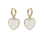  Epoxy Heart Huggie Hoops