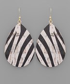  Zebra Print Cork Earrings
