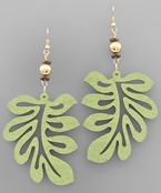  Wood Leaf Earrings