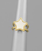 Shell Star 2 Row Ring