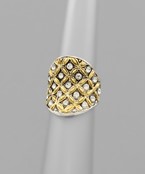  Marquise & Crystal Pattern Ring