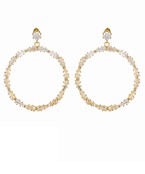  CZ Round Baguette Earrings