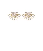  CZ Fan Shape Studs
