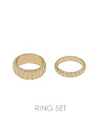  Thin & Bold Textured Ring
