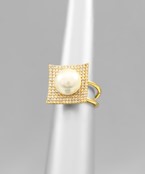  CZ Pearl Ring