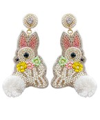 Beaded Easter Bunny Earrings
