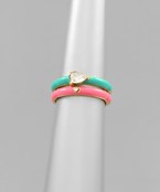  2 Piece Color Ring Set