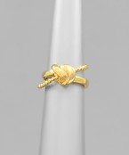  Brass Knoted 2 Layer Ring