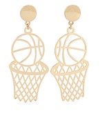  Basketball & Net Filigree Earrings