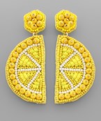  Bead Lemon Slice Earrings