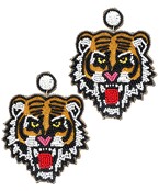  Seed Beaded Tiger Earrings