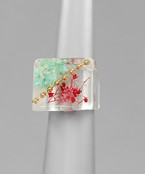  Pressed Flower Resin Ring