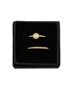  CZ Gold Dipped Ring Set