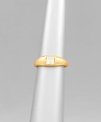  Square Glass Bead Ring