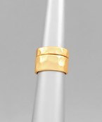  Hammered 2 Ring Set
