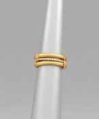  Crystal 3 Linked Ring Set