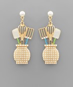  Pearl Bead Kitchenware Earrings