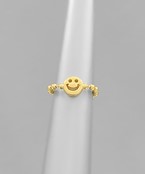  Smile Ball Chain Ring
