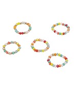  Glass Beads Ring Set