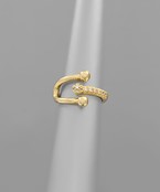  U Shape Crystal Ring