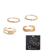  CZ Dainty Ring Set