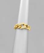  CZ Link Chain Ring