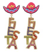  Beaded Crystal FIESTA  Earrings