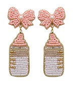  Beaded Baby Bottle Earrings